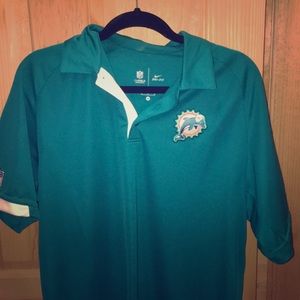NFL Miami dolphins dri-fit polo shirt size med
